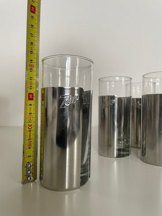 Set 4 Bicchieri 7up Sanpellegrino vintage