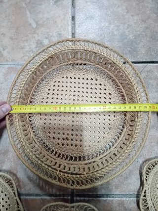 JUEGO 4 BANDEJAS MIMBRE (2 TAMAÑOS)