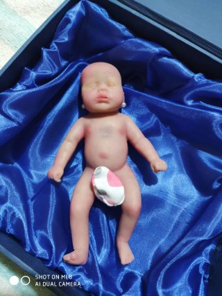 Reborn Miniatura niña silicona pintada mano
