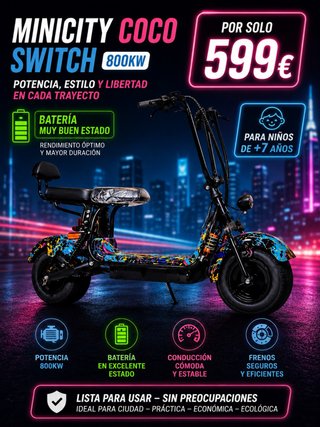 Scooter Eléctrica Minicity Coco Switch 800KW