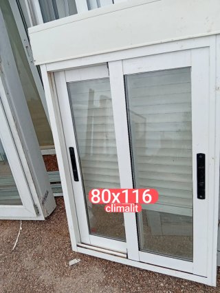 Ventana aluminio 79x179 alto climalit