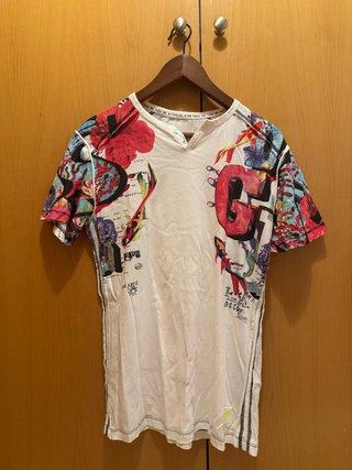 Camiseta Desigual Blanca Estampada