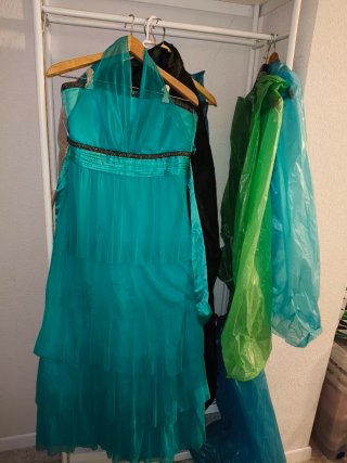 Vestido fiesta/boda/bautizo/comunión verde