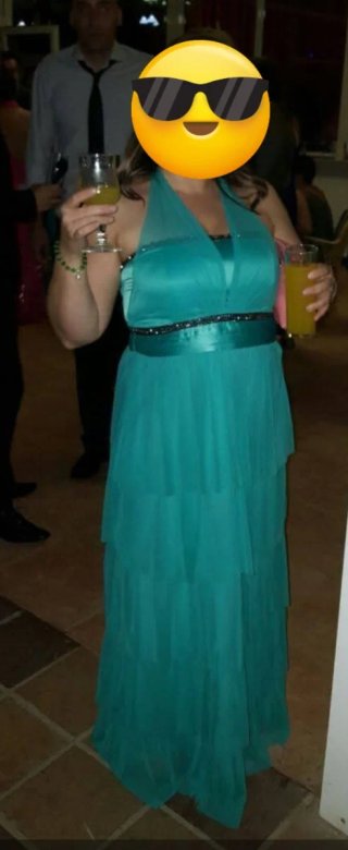 Vestido fiesta/boda/bautizo/comunión verde