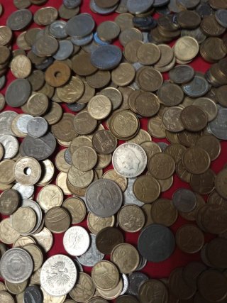 Lote de monedas antiguas variadas Españolas