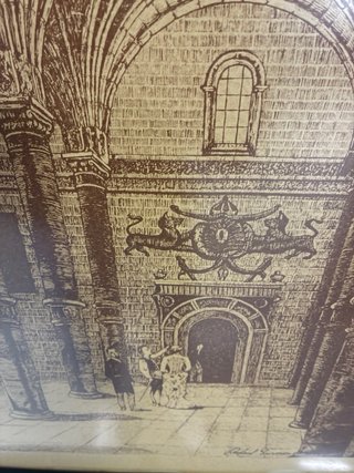 Cuadro de arquitectura con marco
