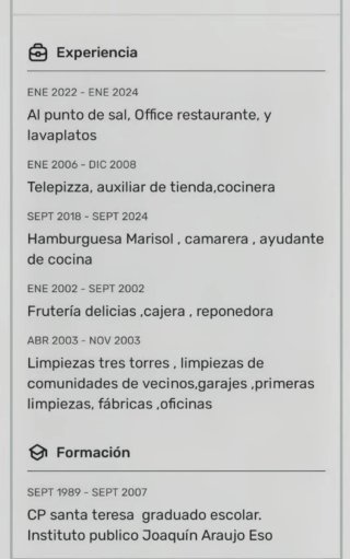 Mujer española busca trabajo