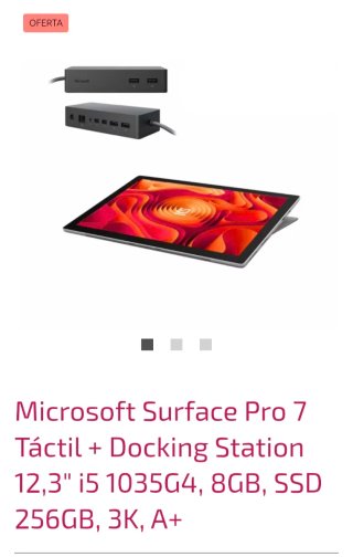 Microsoft Surface Pro 7 + Docking Station