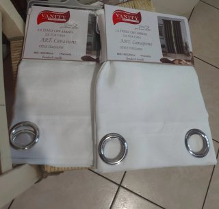 Tende Vanity Canapone Bianche 2 Teli