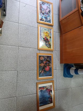 4 Cuadros Decorativos iguales de medida
