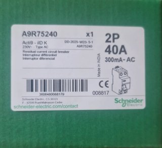 Interruptor Diferencial Schneider 2P 40A 300mA