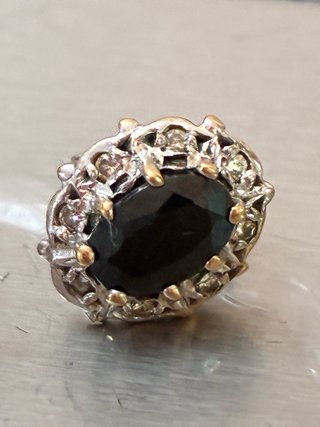 Pendientes Oro 18k Zafiros Negros Rusos