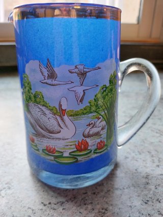 Jarra y 6 Vasos Azul Vintage ELSA SPAIN