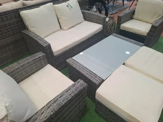 Conjunto Ratan Terraza Gris NUEVO