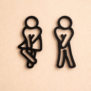Insegna Decorativa per Bagno Uomo e Donna