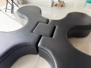 Sofá grande modular negro