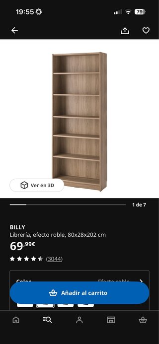 Estantería Billy Roble con Puertas Hogbo