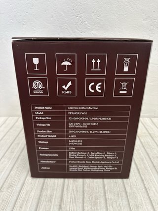 Cafetera Espresso Neretva 1450W Acero Inox