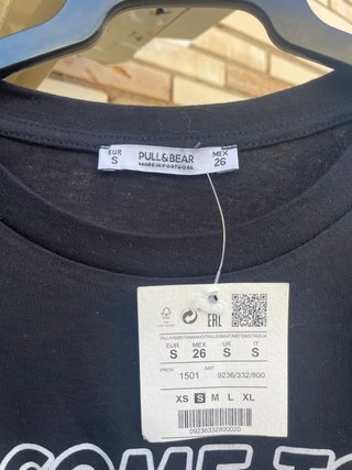 Camiseta NUEVA negra de Pull&Bear