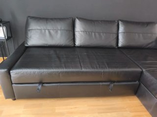 Sofá Cama IKEA FRIHETEN Negro + ENTREGA INCLUIDA