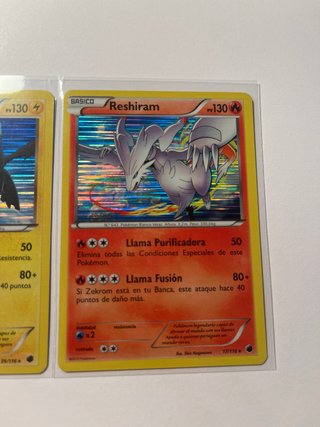 Cartas Pokémon Zekrom y Reshiram