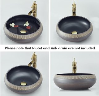 Lavabo cerámico redondo NATURFLAIR FCH433