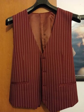 Gilet a righe bordeaux