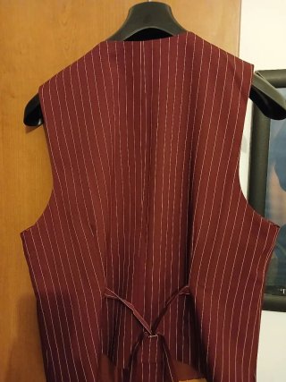 Gilet a righe bordeaux