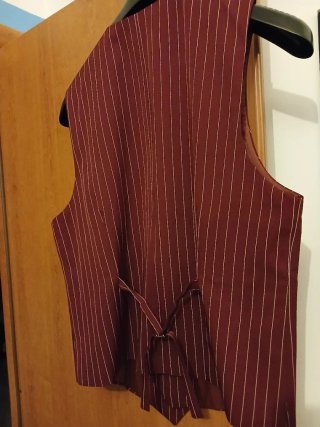 Gilet a righe bordeaux