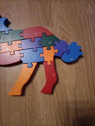Puzzle Madera Caballos Letras ABC... números 1-26