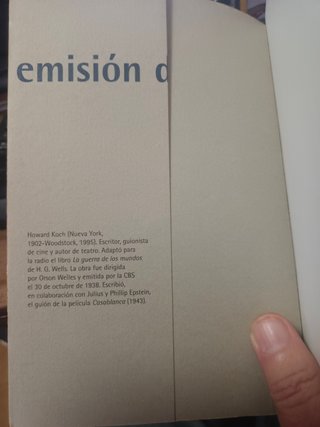 LA EMISIÓN DEL PÁNICO Howard Coch - Orson Welles