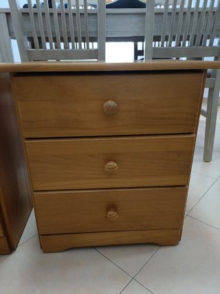 2 Cajoneras Madera Maciza Seminuevas