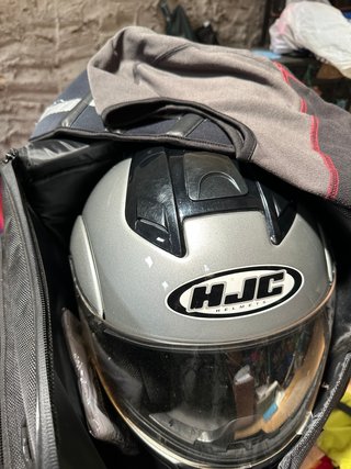 Casco Integral Moto Plata