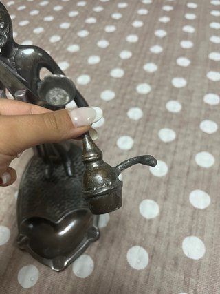 Posacenere Vintage Statuetta Uomo Arabo in Metallo