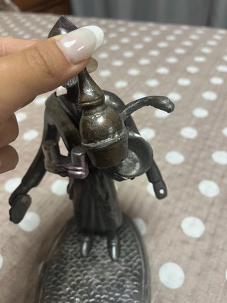 Posacenere Vintage Statuetta Uomo Arabo in Metallo