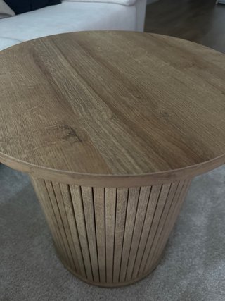 Mesita auxiliar redonda de madera