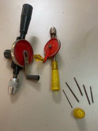 Lote 2 taladros de manivela antiguos