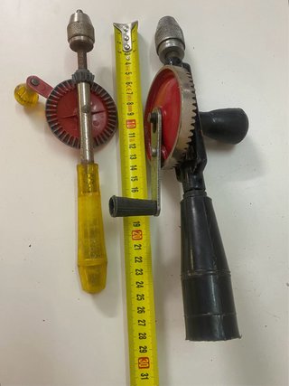 Lote 2 taladros de manivela antiguos
