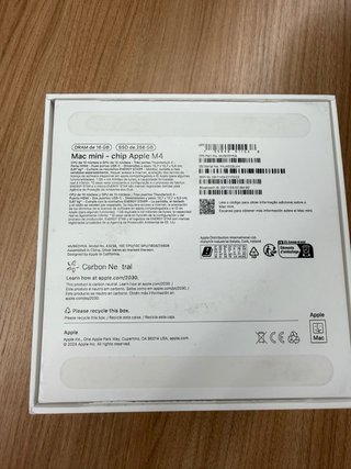 Mac mini M4 16/256GB Argento