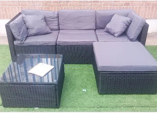 Conjunto Ratan Chaise Longue + Mesa