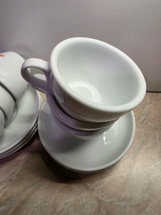Set 6 Tazze Cappuccino Bar Porcellana