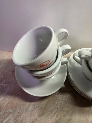 Set 6 Tazze Cappuccino Bar Porcellana