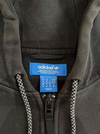 Sudadera Adidas Negra con Cremallera