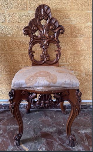 Mesa de centro, recibidor, silla, espejo vintage