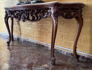 Mesa de centro, recibidor, silla, espejo vintage