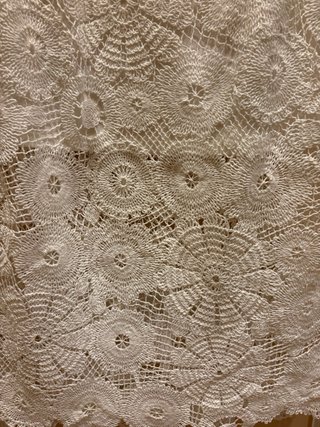 Falda larga Mango blanca crochet