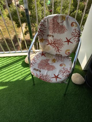 Conjunto mesa y 2 sillones, para balcón, terraza,