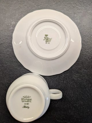 Tazza e piattino in porcellana Richard Ginori