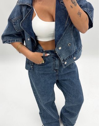 Conjunto chaqueta y pantalón vaquero