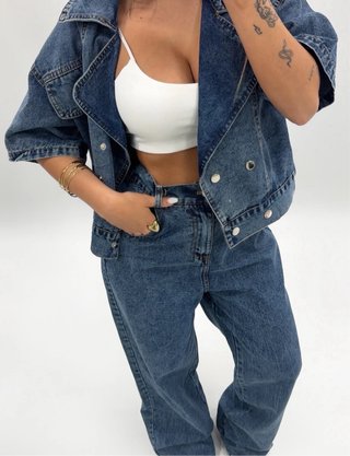 Conjunto chaqueta y pantalón vaquero